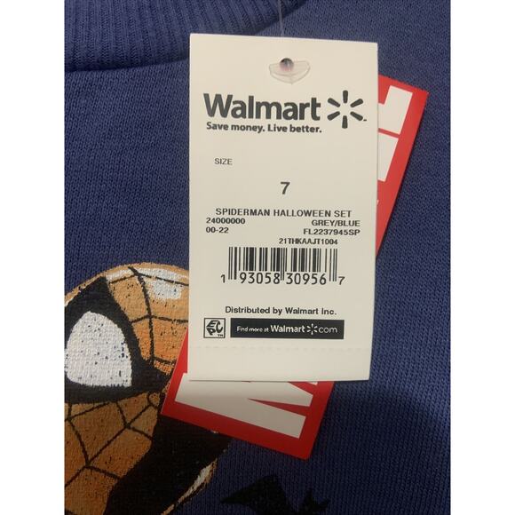 Spider-Man Boys Halloween Sweatshirt and Pant Set, 2-Piece, Size 7 New - Picture 2 of 8